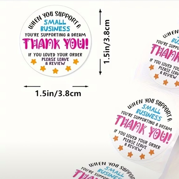 500 Thank You Stickers Roll - Picture 2 of 2